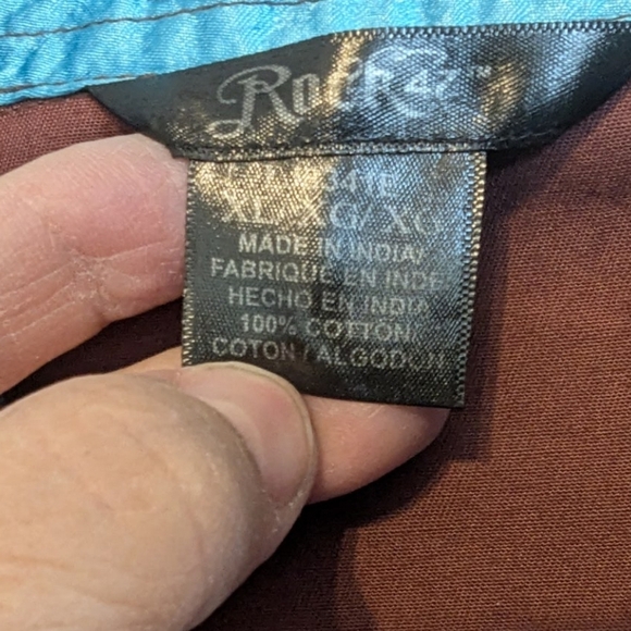 Rock 47 size XL rodeo button down NWT one mark on the back - Picture 5 of 14